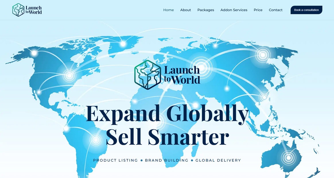Design launch to-world website